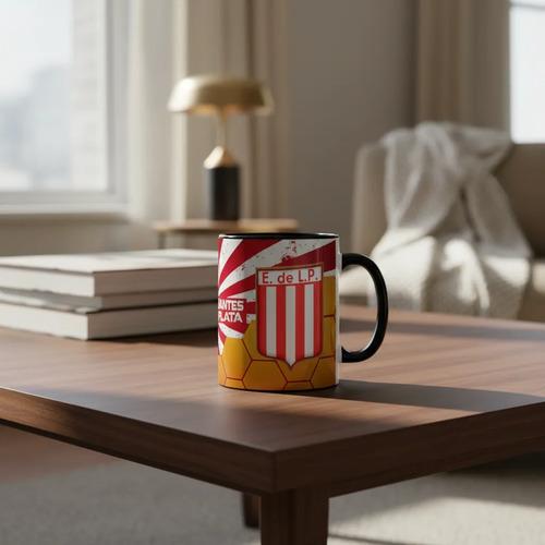 Taza Equipo De Fútbol Argentino Estudiantes De La Plata Negro Fútbol