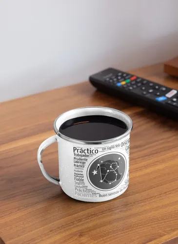 Taza Enlozada Capricornio - Disciplina Y Responsabilidad Blanco Signos Zodiaco