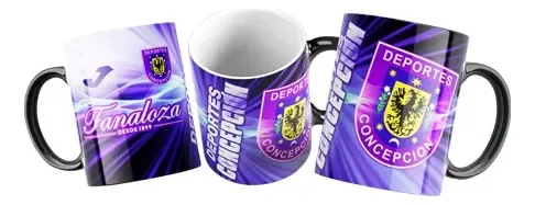 Taza Mágica Club De Deportes Concepción - Futbol Chileno Negro Fútbol