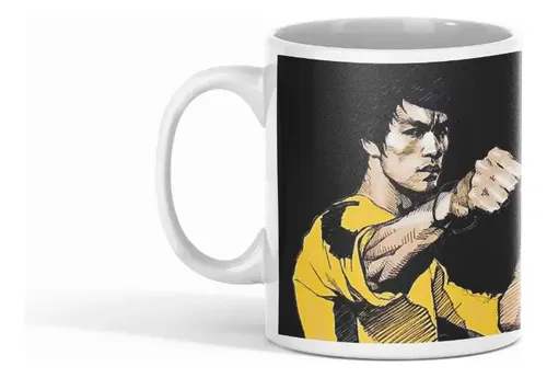 Taza El Dragón Aparece - Bruce Lee Blanco