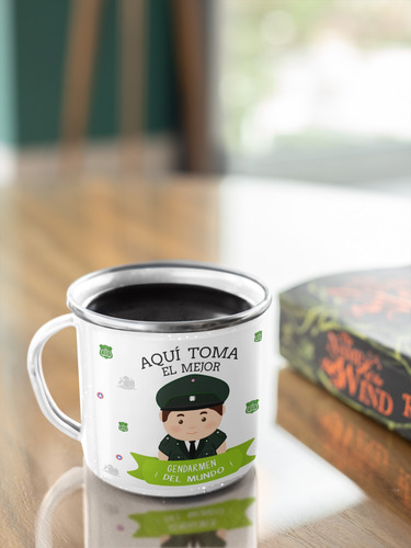 Taza Enlozada Gendarmería - Valor Y Vigilancia