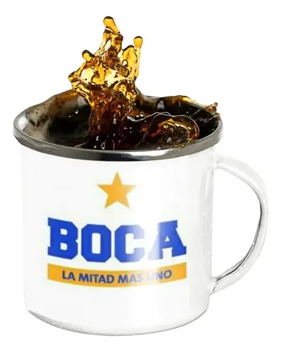 Taza Enlozada Pasión Xeneize Boca Juniors Futbol Argentino Blanco Xeneize Boca