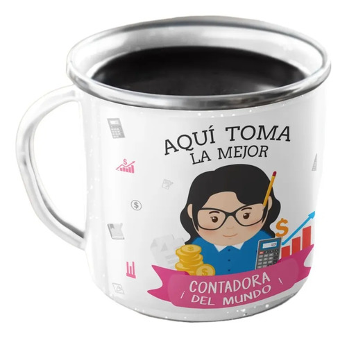 Taza Enlozada Balancea Tu Día Con Café - Contador