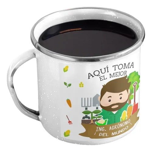 Taza Enlozada Entre Semillas Y Café - Ing. Agrónomo