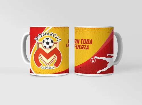 Taza Morelia Vuelo Monarquía - Futbol Mexicano Blanco