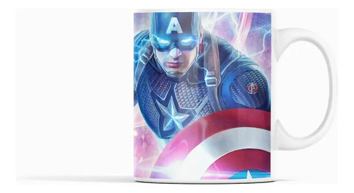 Taza Capitán América - Símbolo De Libertad Revelado Blanco