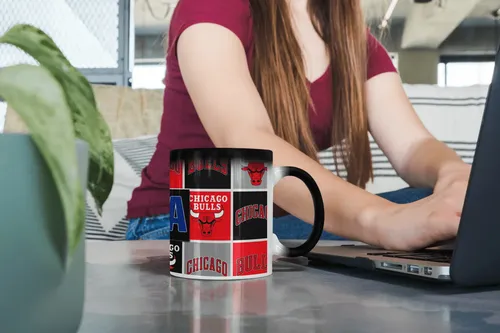 Taza Mágica Chicago Bulls Jordán - Nba 03 Negro Nba