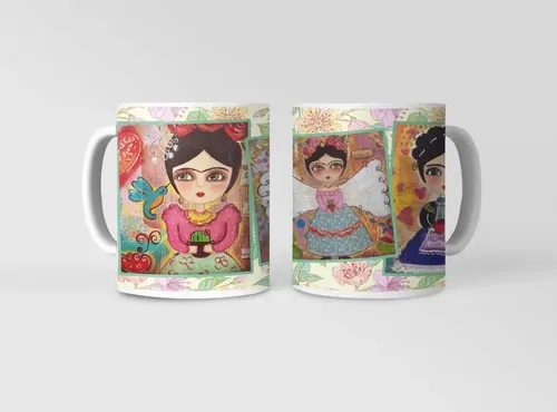 Taza Frida Kahlo Eterna - Arte Que No Muere Blanco