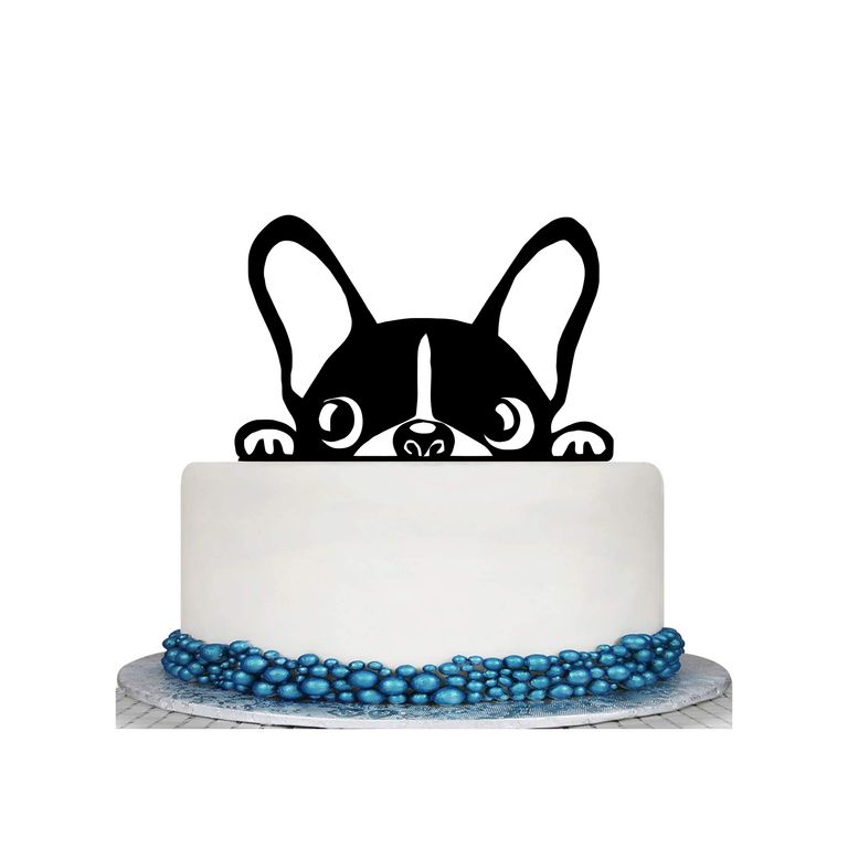 Topper Bulldog Francés para Torta Cumpleaños Fiesta