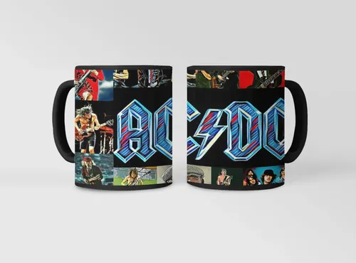 Taza Magica Ac Dc Bandas De Rock Negro Ac Dc