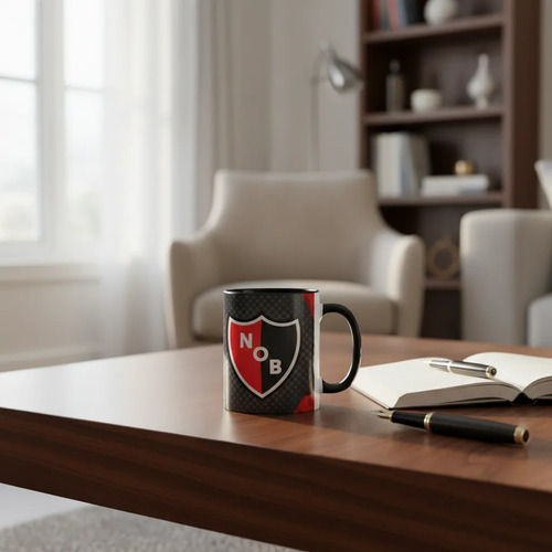 Taza Equipo De Fútbol Argentino Newell's Old Boys Leproso Negro Fútbol