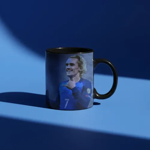 Taza Magica Antonie Griezmann Estrellas Del Futbol Negro Antonie Griezmann