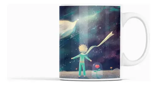 Taza El Principito - Estrellas Y Sueños Blanco