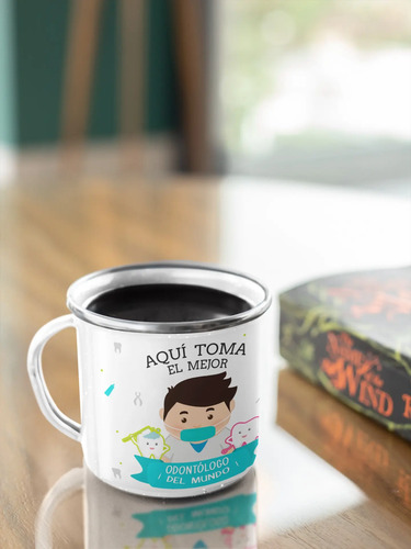 Taza Enlozada Entre Muelas Y Mocas - Odontólogo