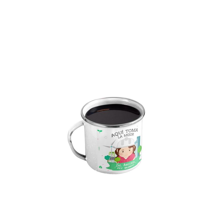 Taza Enlozada Ing. Ambiental - Sostenibilidad y Sorbos M