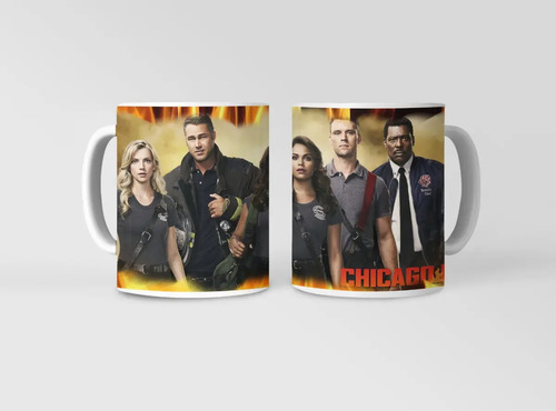 Taza Chicago Fire - Héroes Y Llamas Reveladas Blanco