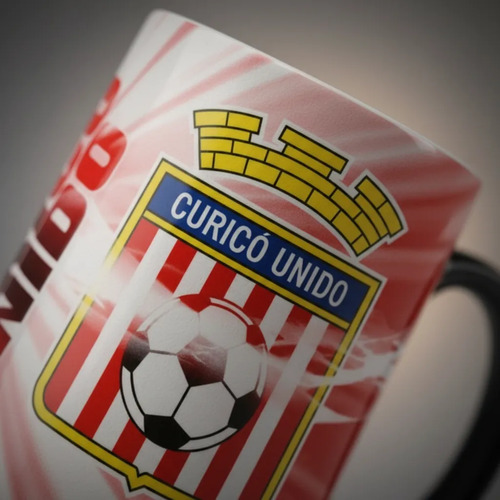 Taza Mágica Club De Deportes Curicó Unido - Futbol Chileno Negro Fútbol