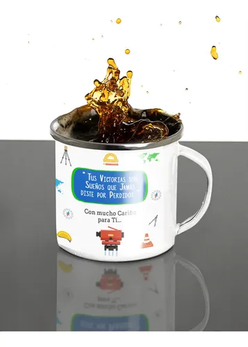 Taza Enlozada Café Y Coordenadas - Día De Topógrafo