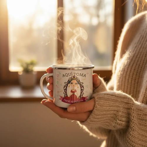 Taza Enlozada Tendencias Y Moda - Mamá Fashionista Blanco
