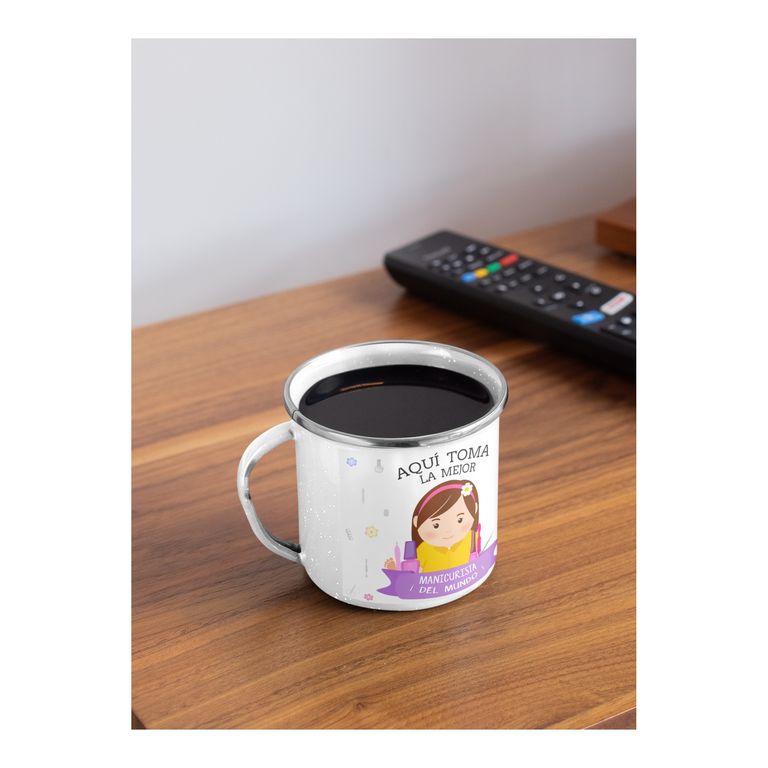 Taza Enlozada Diseños y Café - Días de Manicurista