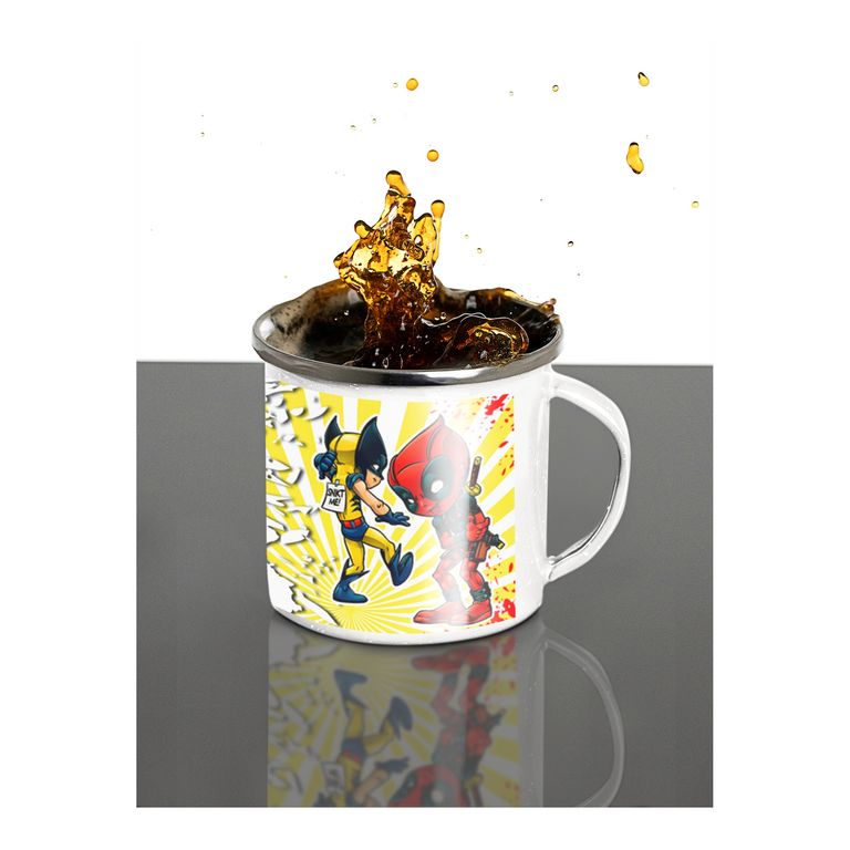 Taza Enlozada Encuentro de Titanes - Deadpool & Wolverine