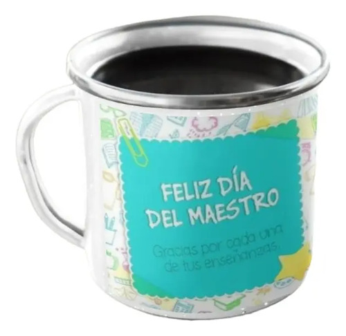 Taza Enlozada Feliz Día Profesor Blanco Profesión Profesor