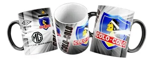 Taza Mágica Del Colo Colo - Fútbol Chileno Camiseta Negro Colo Colo Camiseta