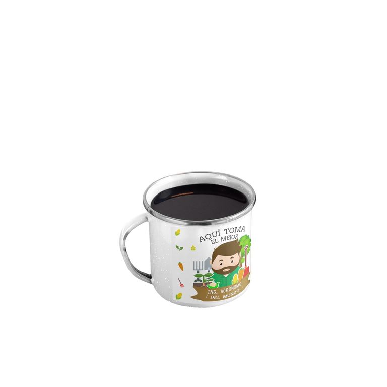 Taza Enlozada Entre Semillas y Café - Ing. Agrónomo H