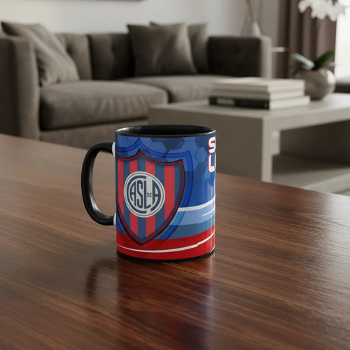 Taza Equipo De Fútbol Argentino San Lorenzo Pasión Cuerva Negro