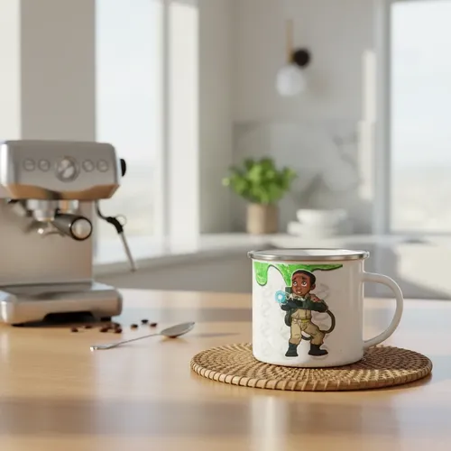 Taza Enlozada Winston Zeddemore - Espíritu Cazafantasmas Blanco