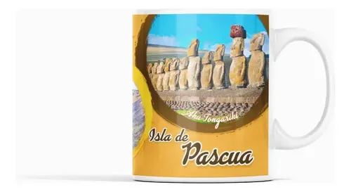 Taza Rapa Nui - Misterios De La Isla Blanco