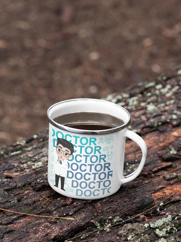 Taza Enlozada Feliz Día Del Médico Doctor Vocación Gratitud Blanco Profesión