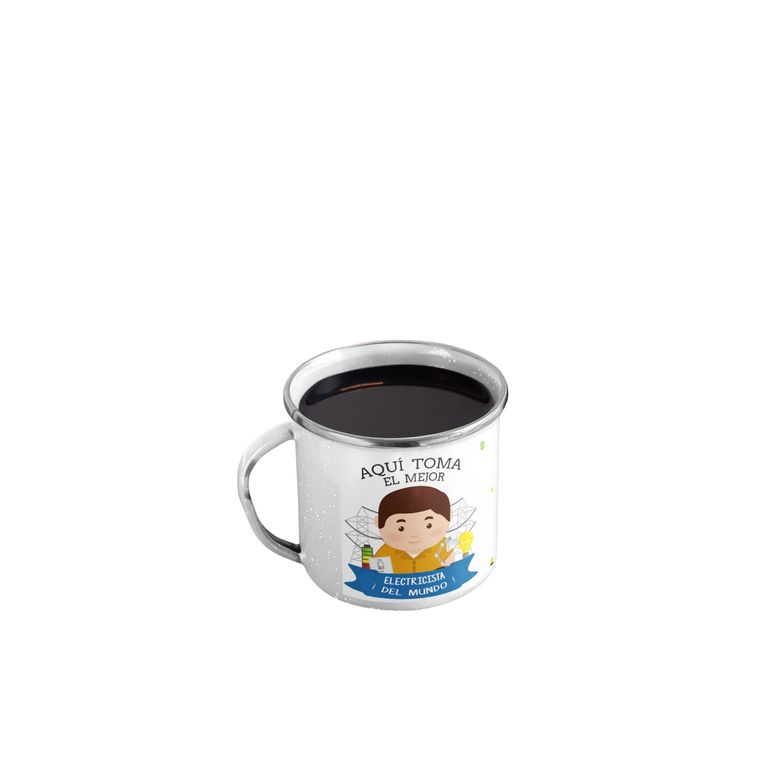 Taza Enlozada Circuitos y Café - Día de Electricista
