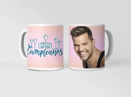 Taza Ricky Martin - Feliz Cumpleaños Con Sabor Latino Blanco