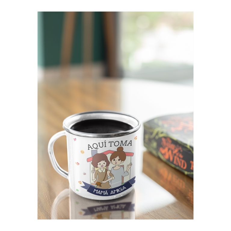 Taza Enlozada Mamá Amiga - Amor Incondicional