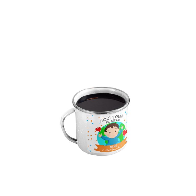 Taza Enlozada Mejor Bebé del Mundo - Sonrisas y Cariño