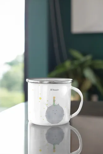 Taza Enlozada Desde Asteroides A Tierras Con El Principito Blanco Regalo El