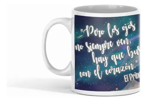 Taza El Principito - Estrellas Y Sueños Blanco