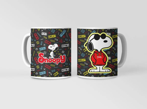 Taza Snoopy Y Woodstock - Para Amantes De Peanuts Blanco