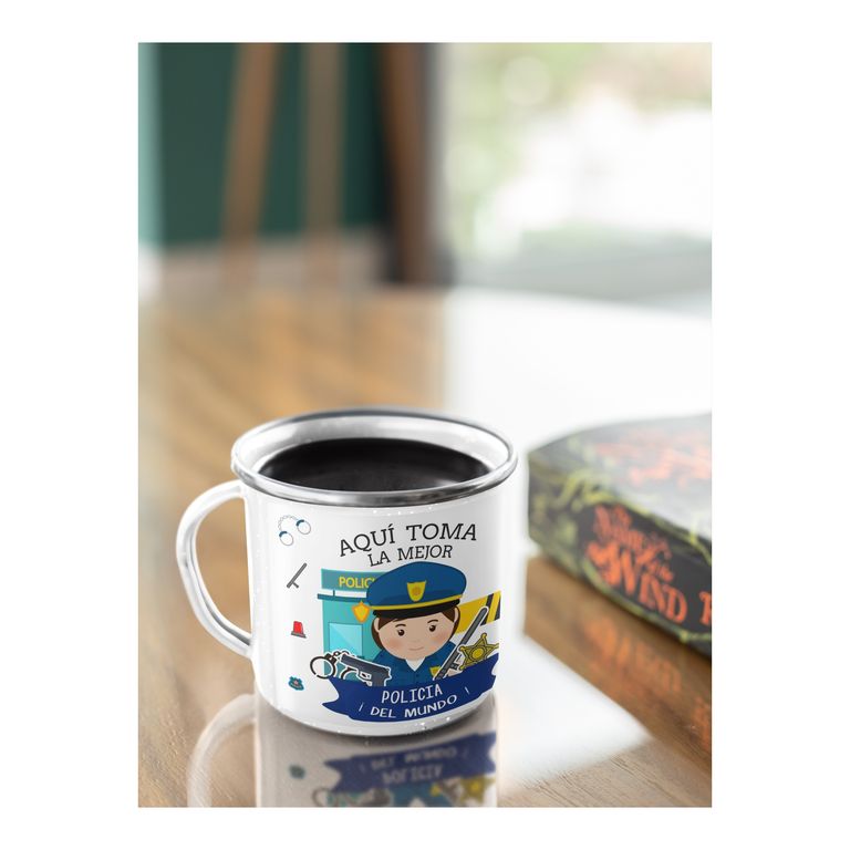 Taza Enlozada Justicia Orden y Café M