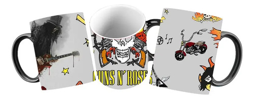 Taza Mágica De Guns And Roses - Bandas De Rock Negro Guns And Roses