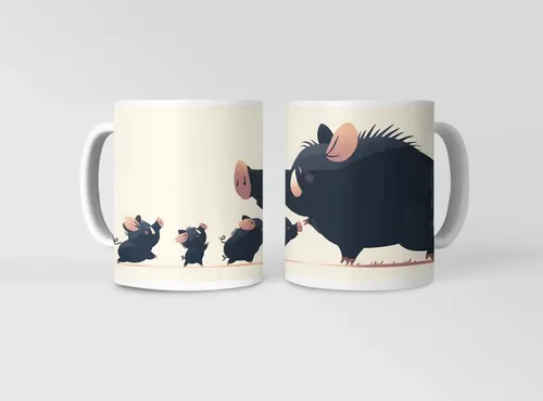 Taza Del Líder Jabalí ¡sigue Al Guía Del Bosque! Blanco