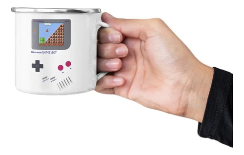 Taza Enlozada Nintendo Game Boy - Retro Gaming Blanco Videojuegos