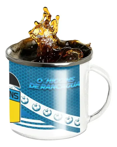 Taza Lechero Enlozado Club Deportivo O'higgins Fútbol Chile Blanco Regalo Club