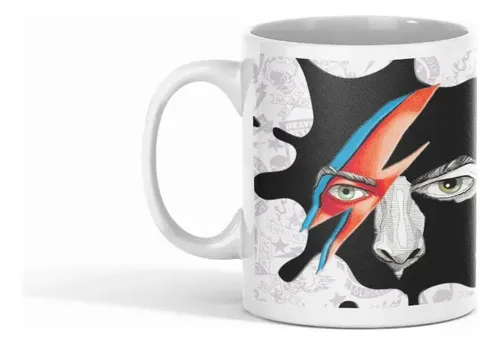 Taza De David Bowie Estilo Rock Para Coleccionistas Blanco