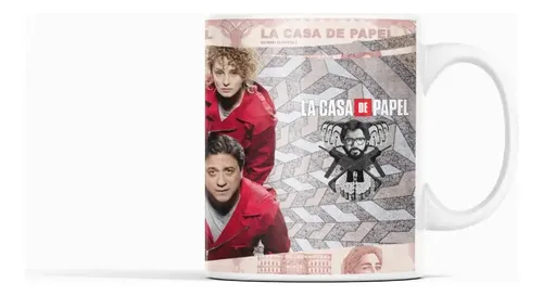 Taza Máscaras Y Robos - Calor Y Misterio Blanco