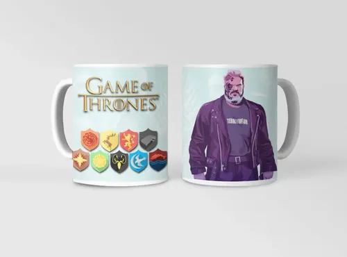 Taza Juego De Tronos - Tronos Con Hodor Blanco