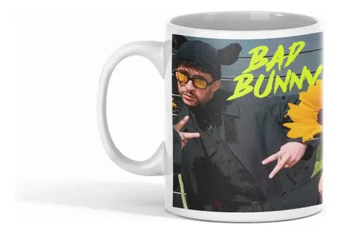 Taza Bad Bunny - Vibra Urbana Que Aparece Blanco