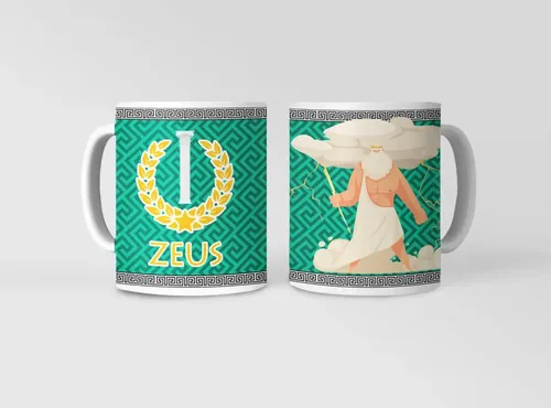 Taza Zeus - Rayos Y Truenos Blanco