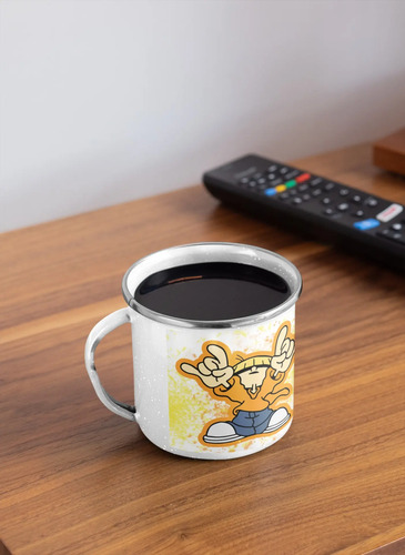 Taza Enlozada Número 4 Los Chicos Del Barrio Knd Blanco Los Chicos Del Barrio